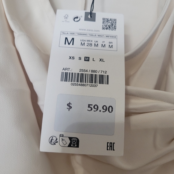 Zara Oyster white sparkly straps long slip dress 2 available (1)M (1)XL - Picture 10 of 11